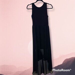 NEW boho black dress with chiffon styled layered wrap​​​